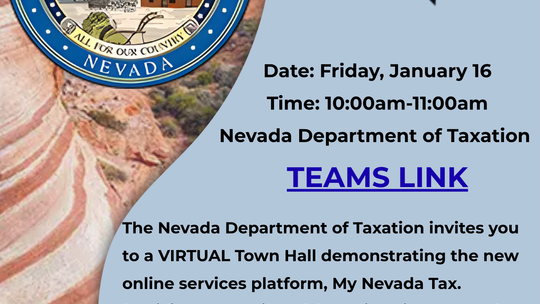 My Nevada Tax Virtual Info Session