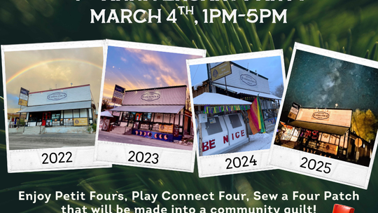 The Bristlecone General Store's - 4th ANNIVERSARY PARTY The Bristlecone General Store's - 4th ANNIVERSARY PARTY