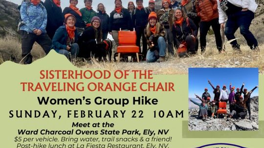 WOMEN’S GROUP HIKE with the Sisters of the Traveling Orange Chair 🧡 WOMEN’S GROUP HIKE with the Sisters of the Traveling Orange Chair 🧡