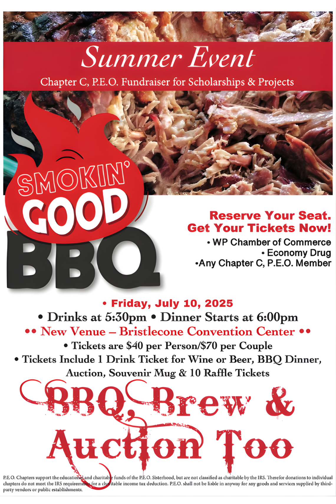 P.E.O. BBQ, Brew, & Auction Too
