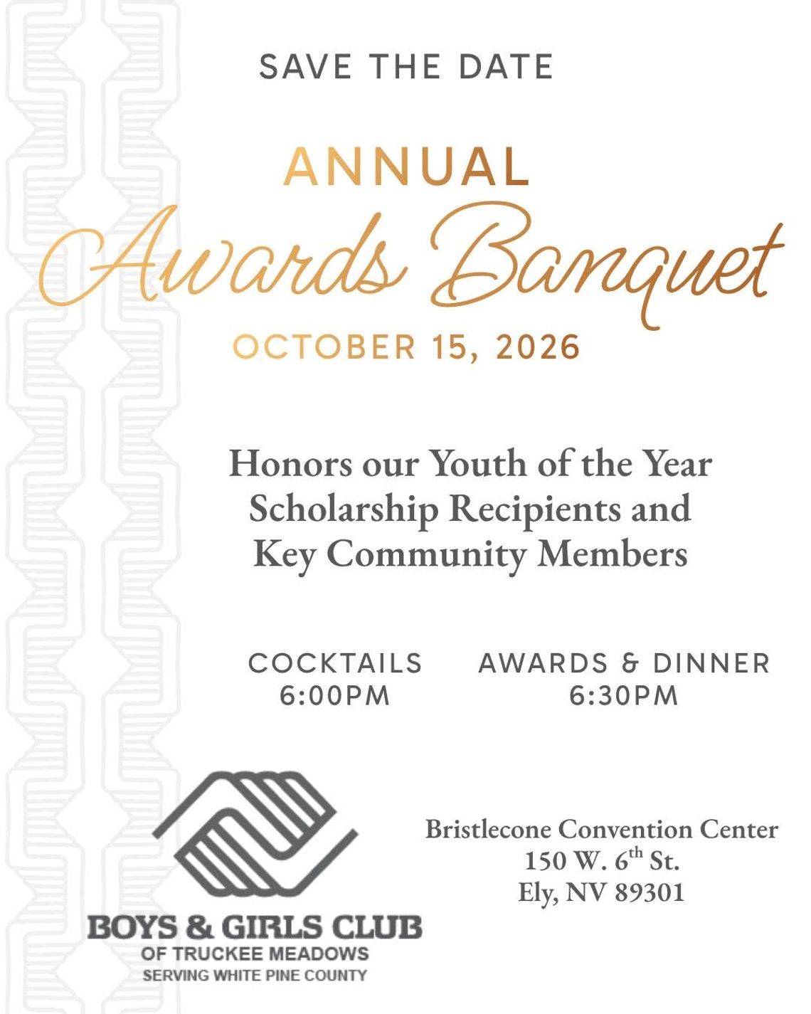 Boys & Girls Club - Annual Awards Banquet Boys & Girls Club - Annual Awards Banquet