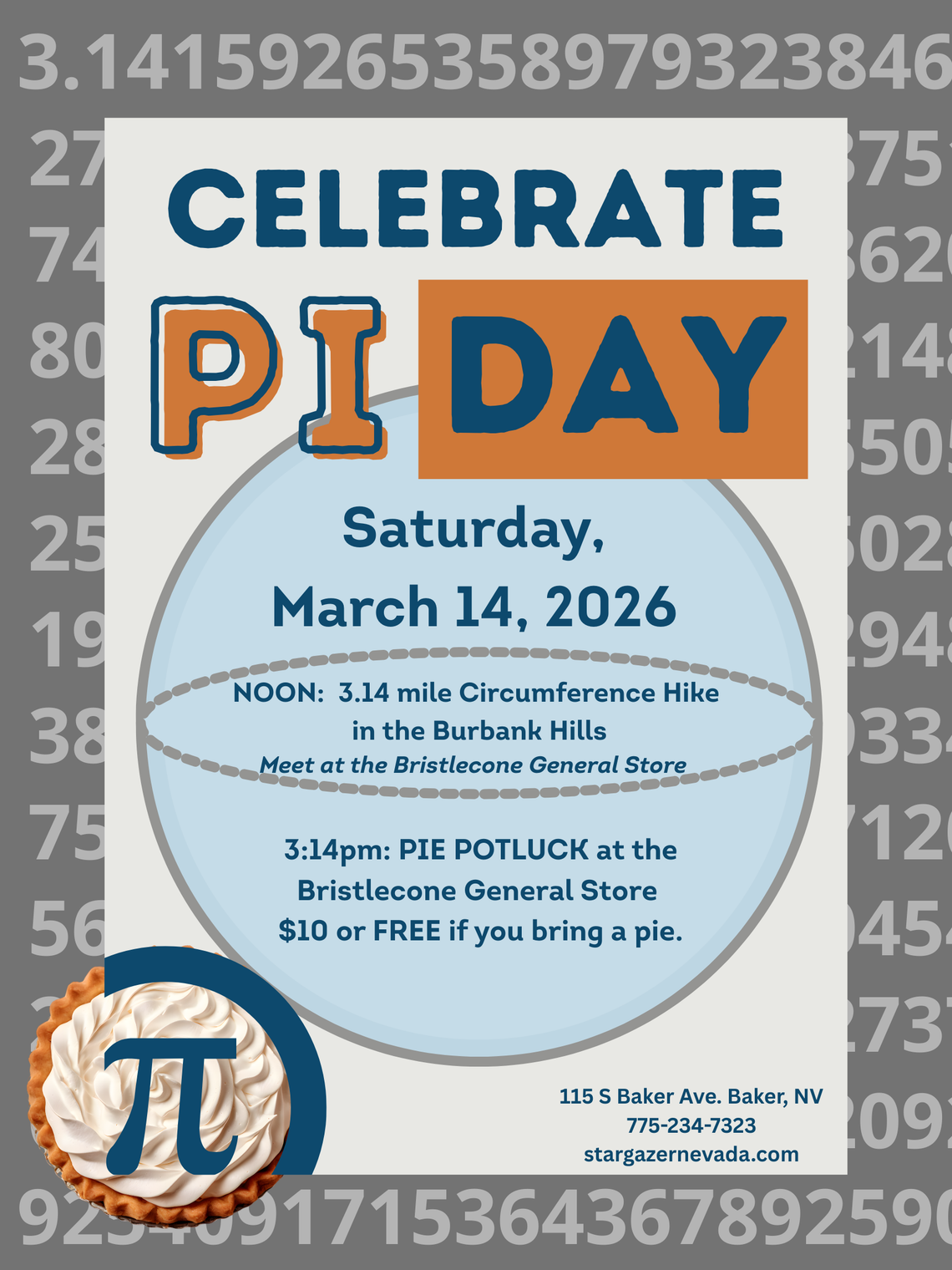 CELEBRATE PI DAY at The Bristlecone General Store