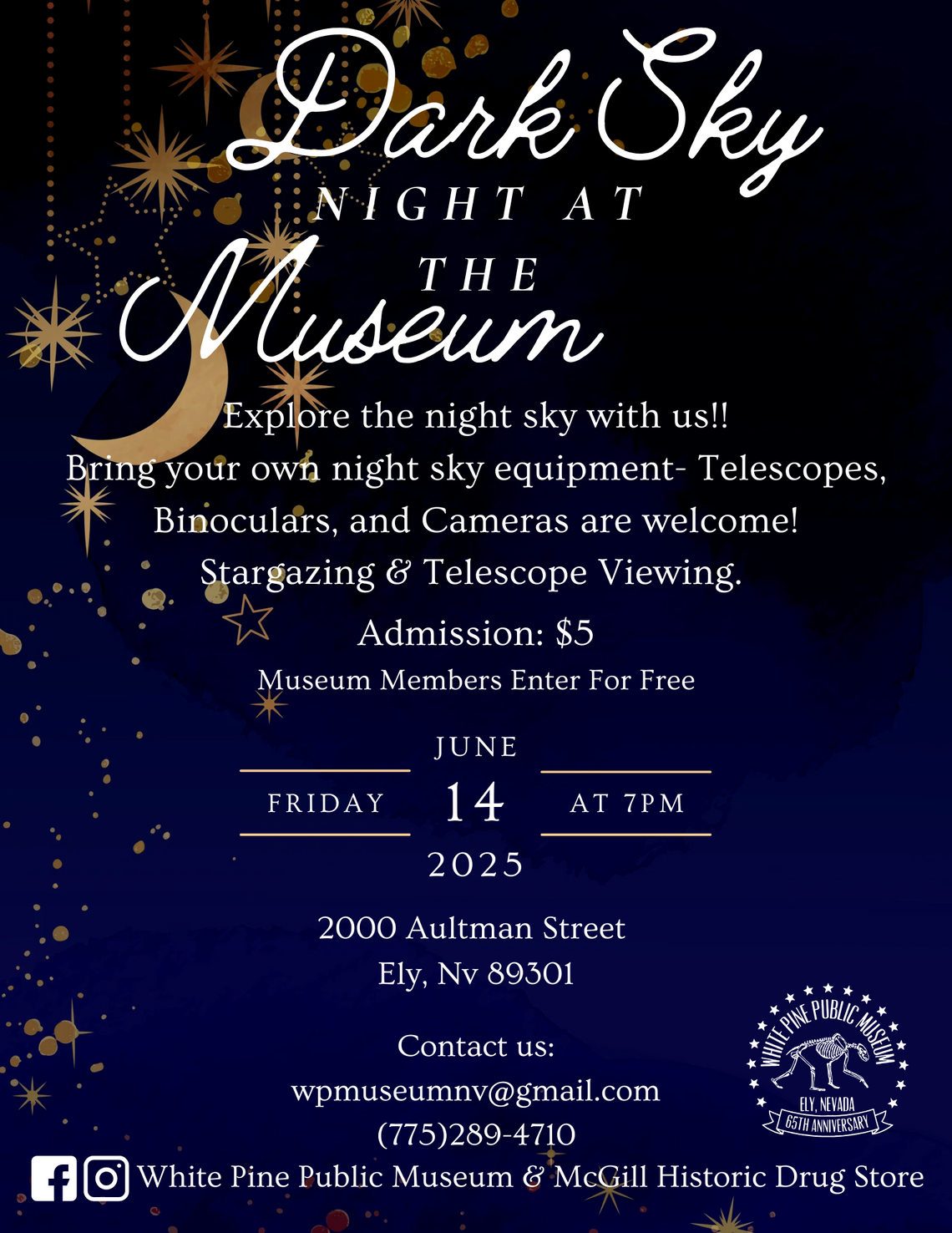 Dark Sky Night @ the Museum Dark Sky Night @ the Museum