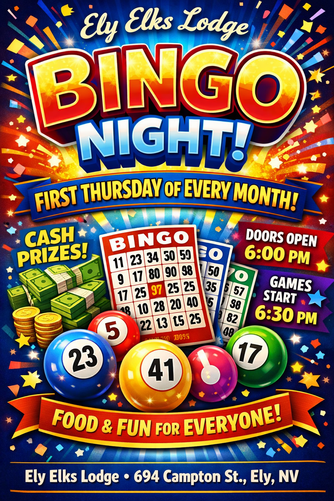 Ely Elks Bingo Night Ely Elks Bingo Night