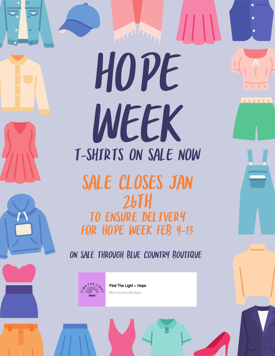 Hope Week - TSHRITS ON SALE NOW