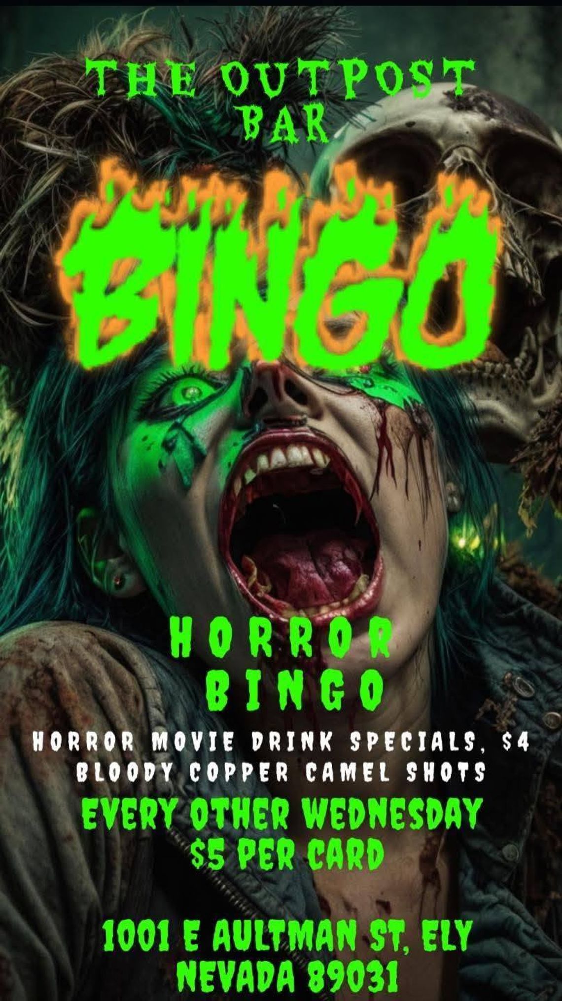 HORROR BINGO NIGHT at The Outpost Bar