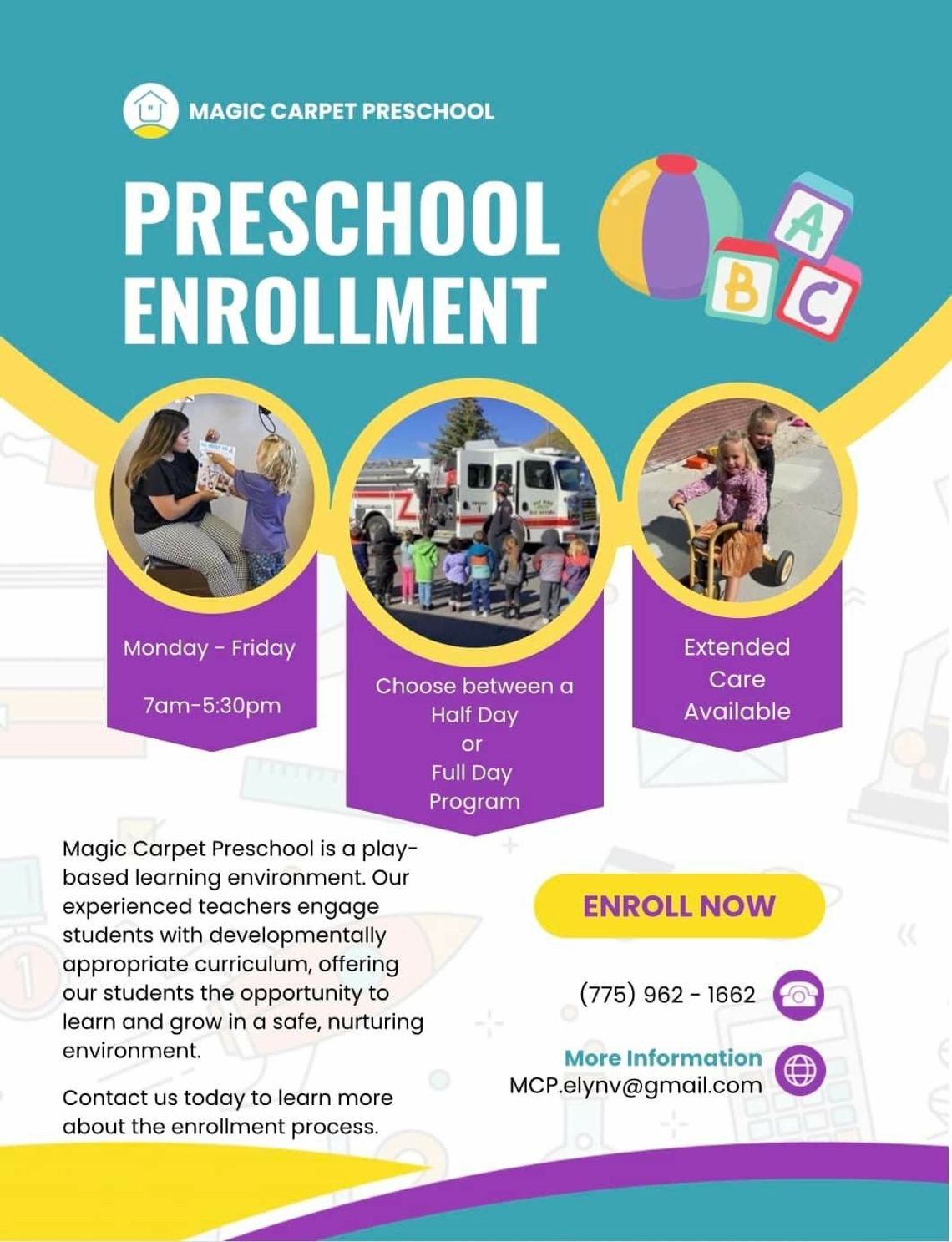 Magic Carpet Preschool Enrollment