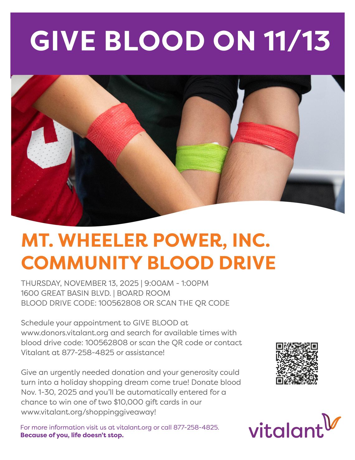 Mt. Wheeler Power Community Blood Drive Mt. Wheeler Power Community Blood Drive