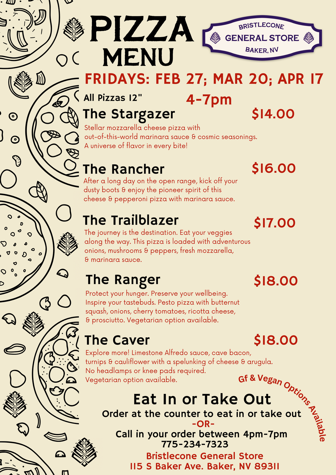 Pizza Night at The Bristlecone General Store