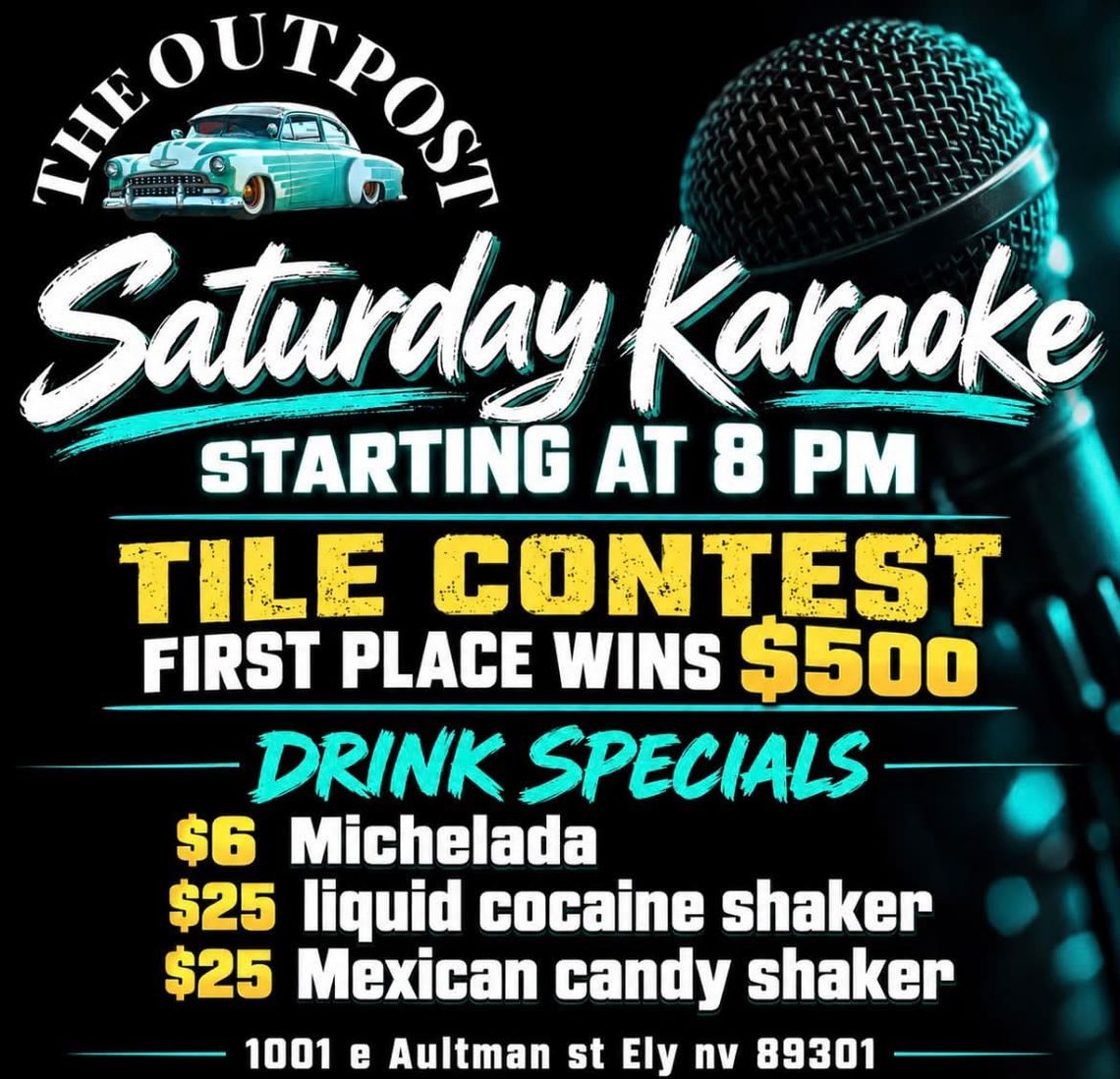 Saturday Karaoke & Tile Contest Saturday Karaoke & Tile Contest