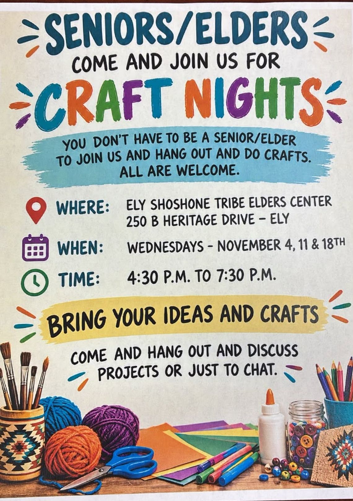 SENIORS CRAFT NIGHTS