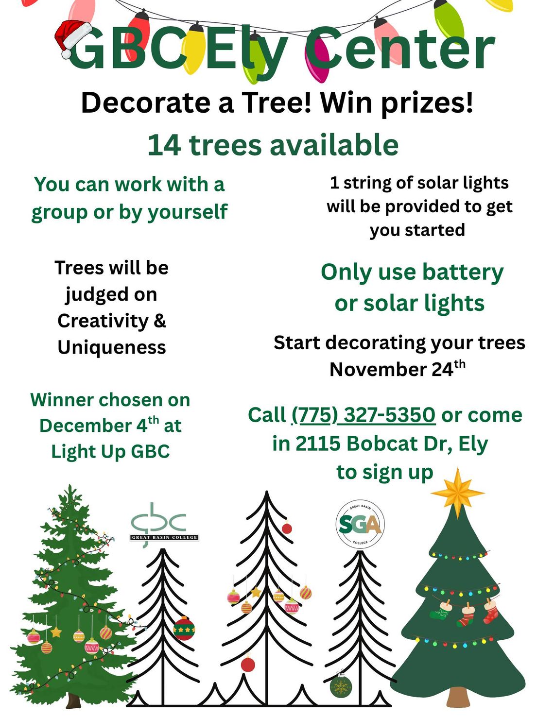 Great Basin College - Ely Tree Decorating Contest