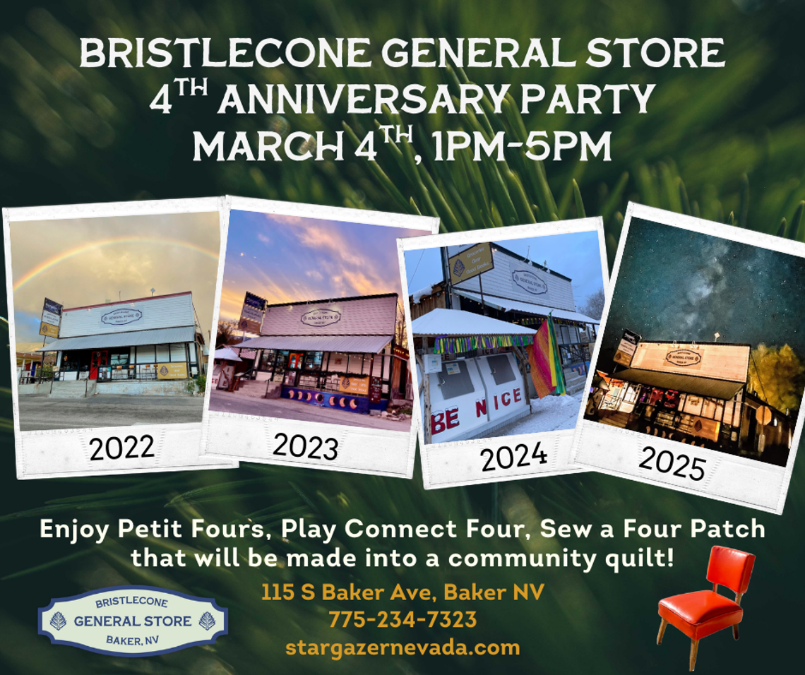 The Bristlecone General Store's - 4th ANNIVERSARY PARTY The Bristlecone General Store's - 4th ANNIVERSARY PARTY