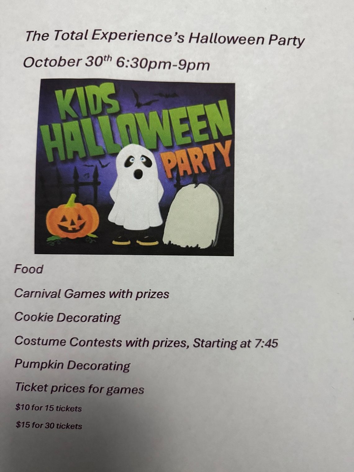 The Total Experience Halloween Party The Total Experience Halloween Party