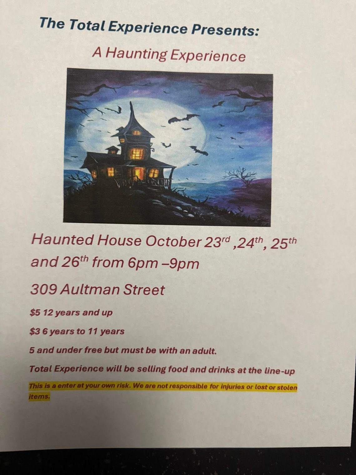 The Total Experience Haunted House The Total Experience Haunted House