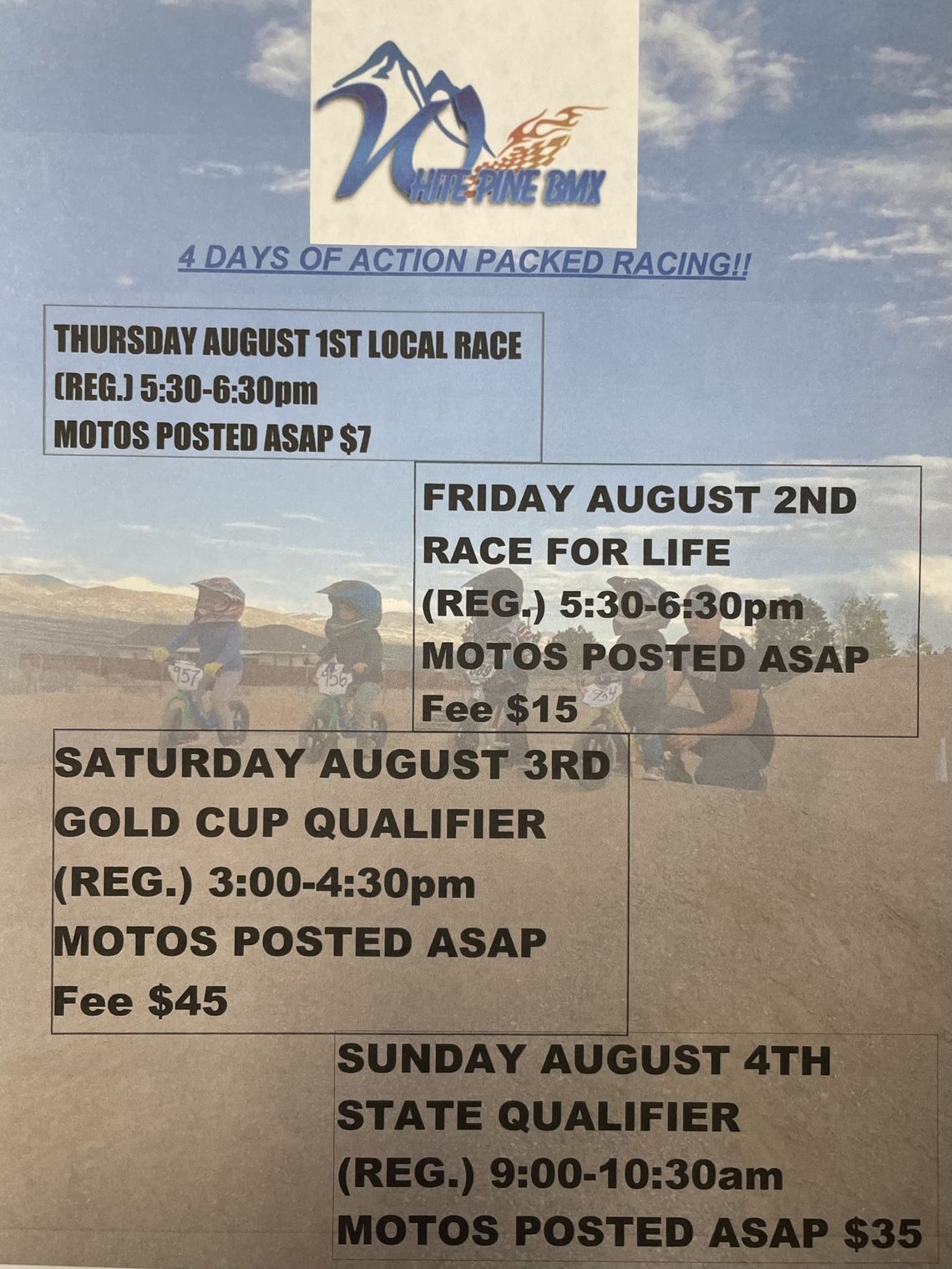 White Pine BMX Racing Weekend