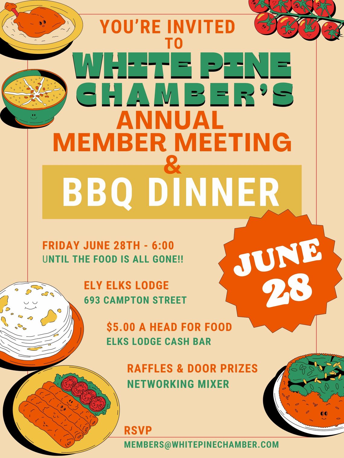 White Pine Chamber's Annual Member Meeting & BBQ Dinner