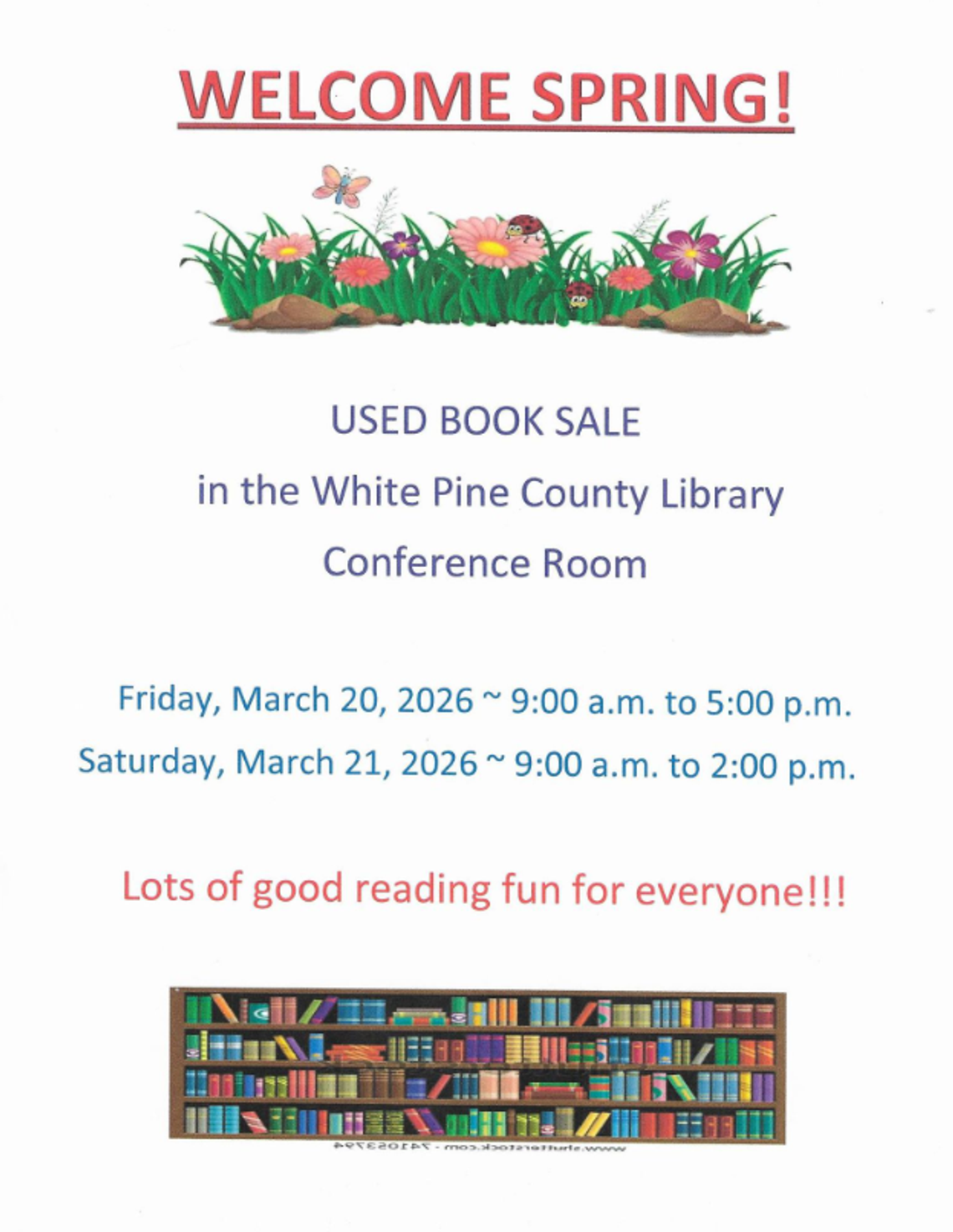 White Pine County Library Book Sale