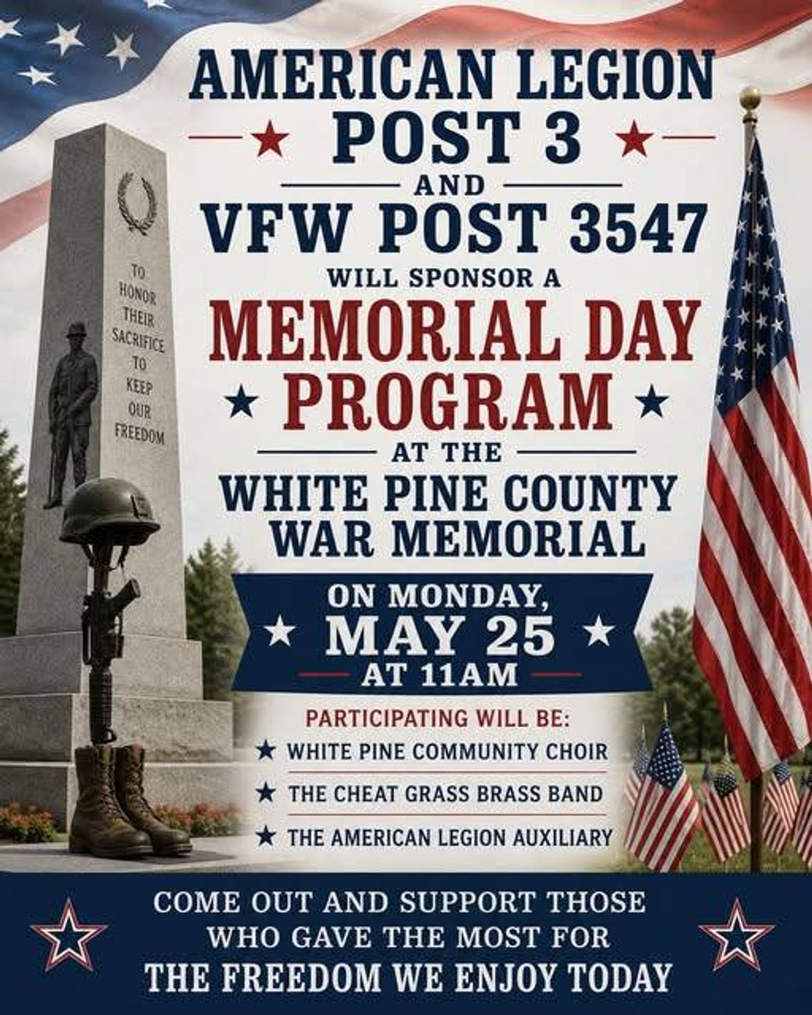 White Pine Memorial Day Tribute Ceremony