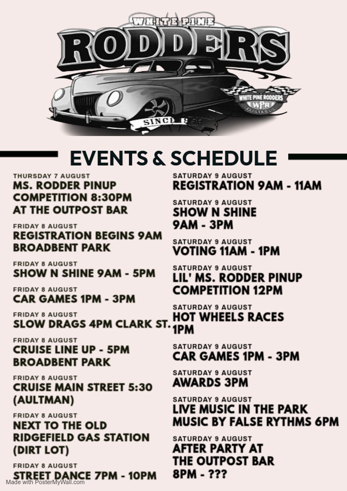 White Pine Rodder's Car & Motorcycle Show White Pine Rodder's Car & Motorcycle Show