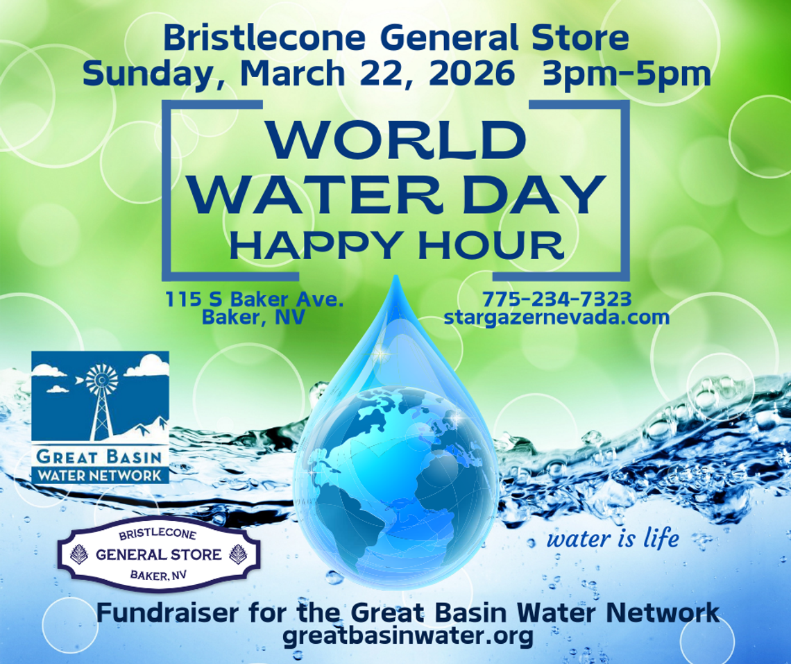 WORLD WATER HAPPY HOUR at The Bristlecone General Store
